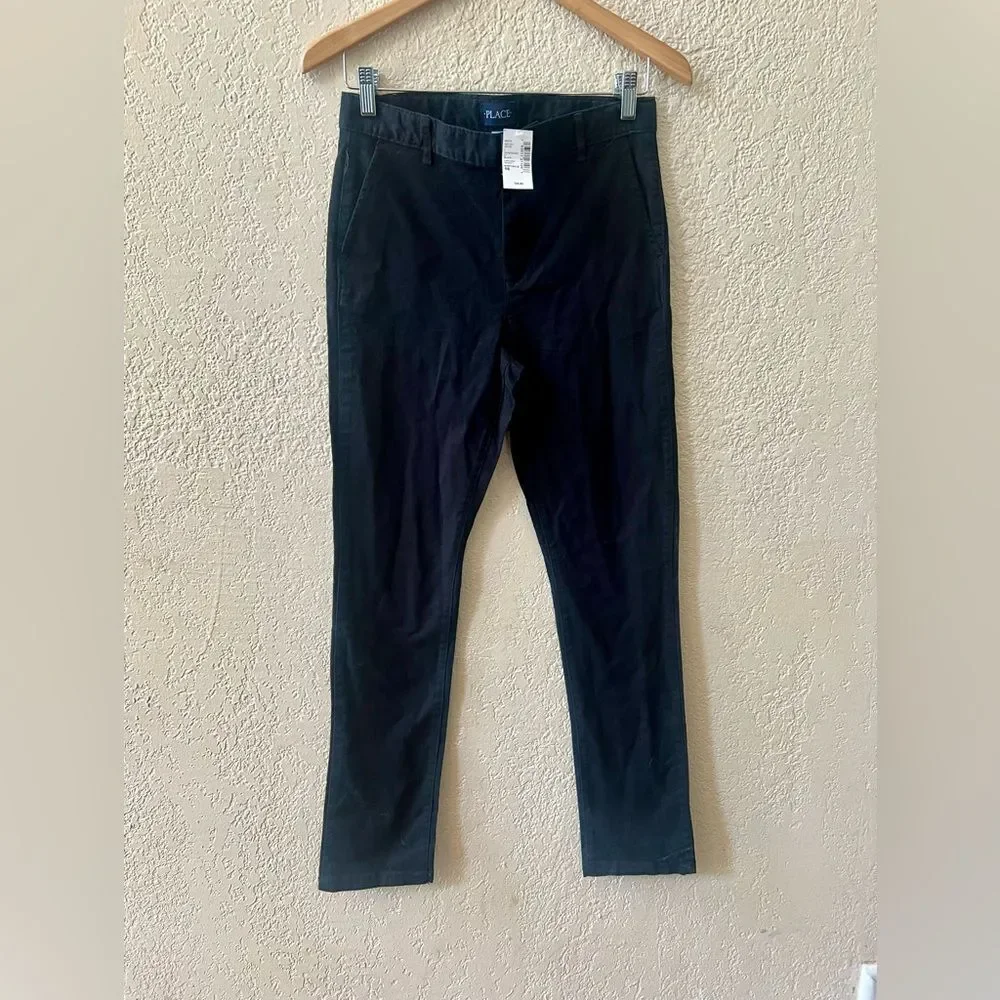 The Children’s Place Girls Uniform‎ Chino Pants Sz 16 Black NWT